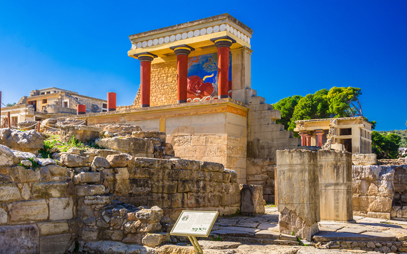 Oud historisch paleis knossos kreta