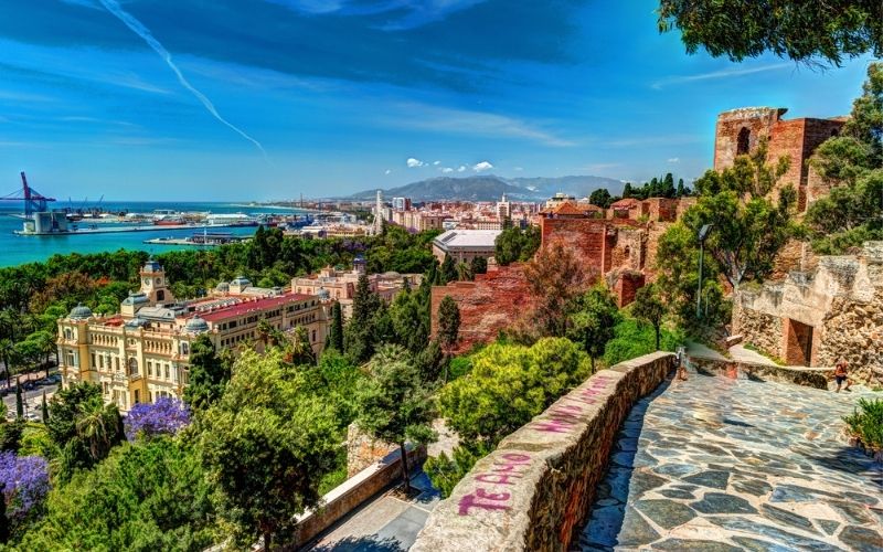 Uitzicht over de stad Malaga