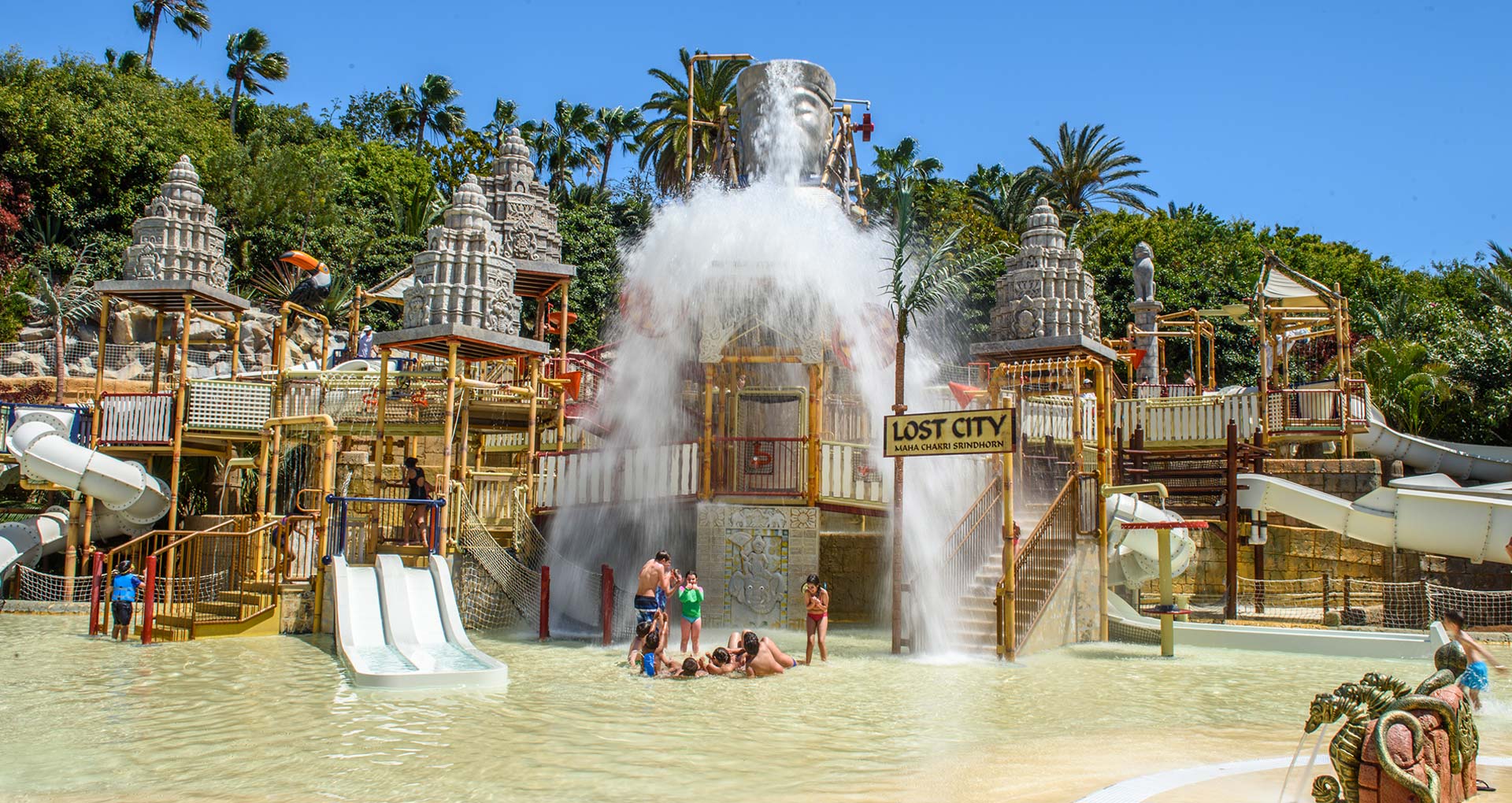 Speelplaats in een waterpark