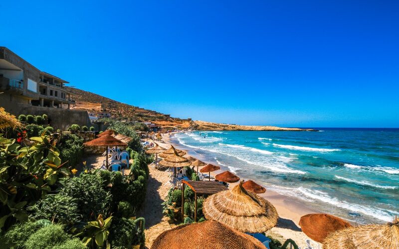 Une Plage de sable fin à Hammamet en Tunisie