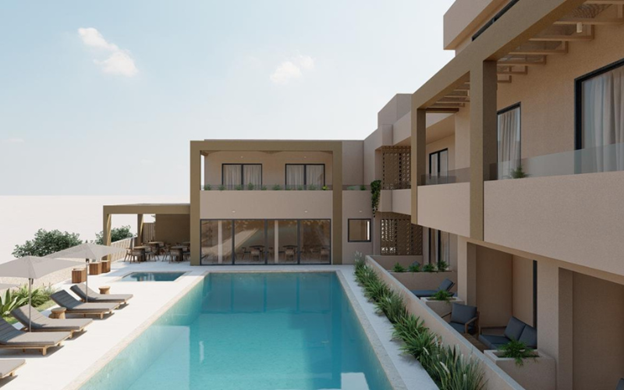 Hôtel Iskios Suites & sa piscine